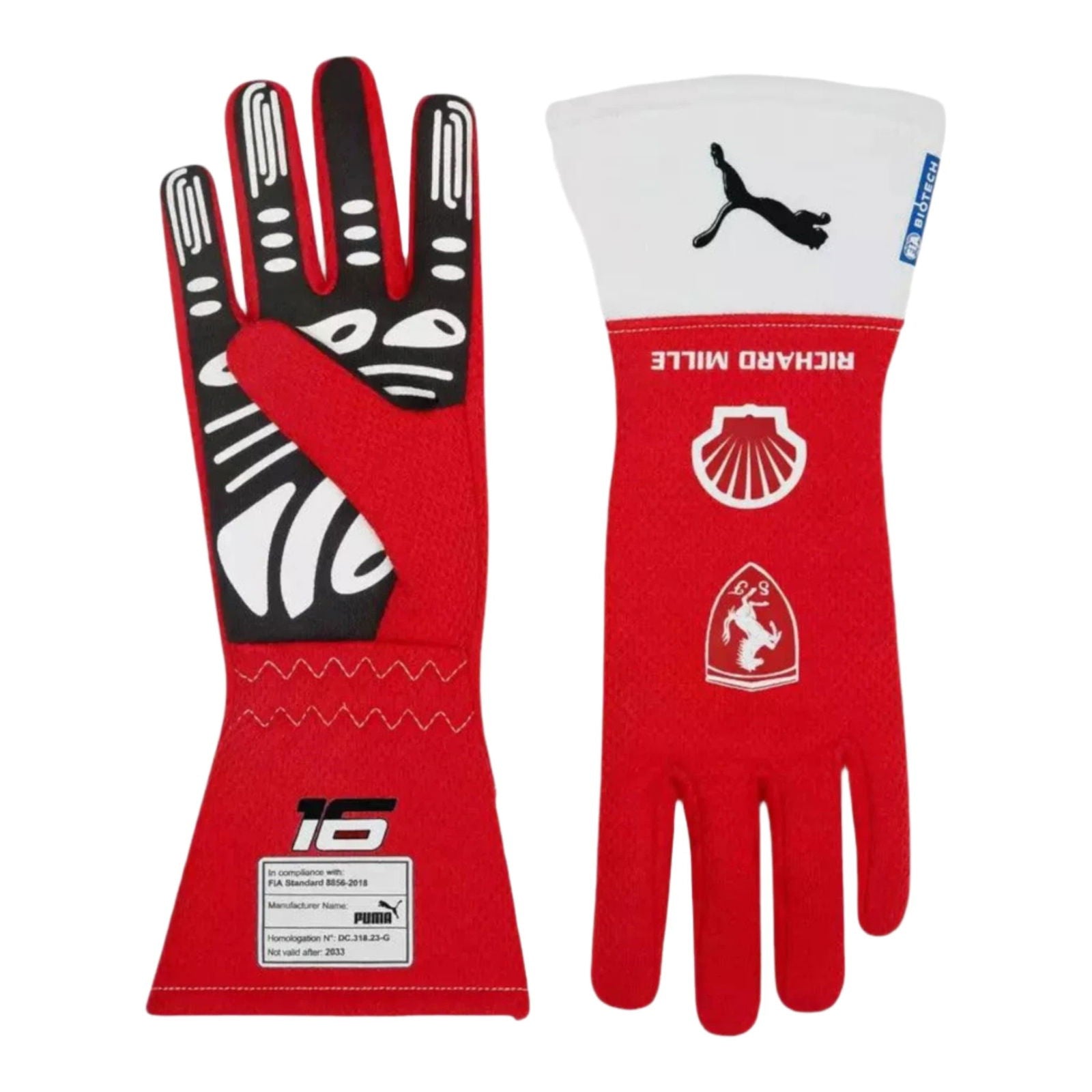 Scuderia Ferrari Charles Leclerc F1 PRO gloves - Joshua Vides -Ridex Racegear