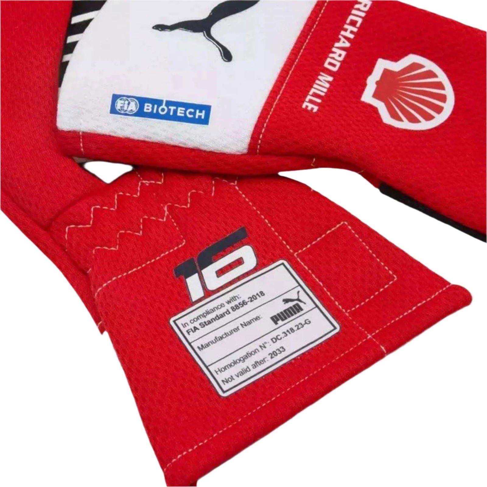 Scuderia Ferrari Charles Leclerc F1 PRO gloves - Joshua Vides - Ridex Racegear